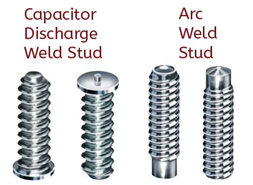 Weld studs arc and capacitor text